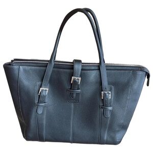 Loewe Senda Black Leather Tote Bag